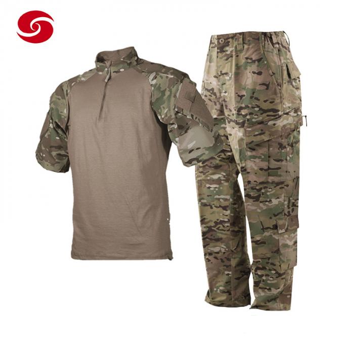 Рубашка военных маскировочных костюмов боя лягушки тактическая с пусковой площадкой локтя колена