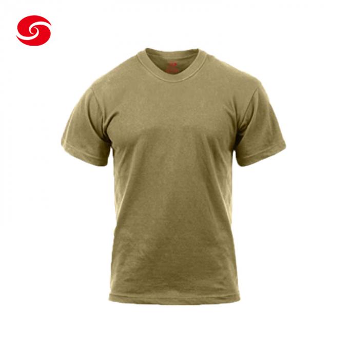 Custom Design Logo Cotton Army Military Breathable T Shirt for Men